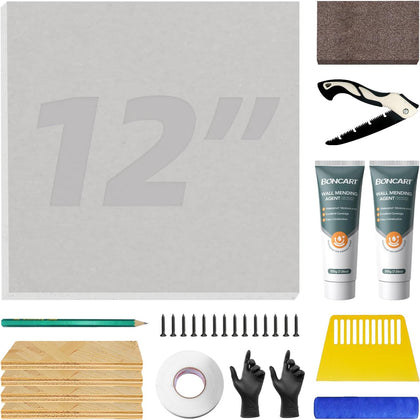 Drywall Repair Kit,Drywall Repair Panel 12” x12“,Drywall Patch Kit Large Hole,Sheetrock Repair Kit,Wall Surface Large