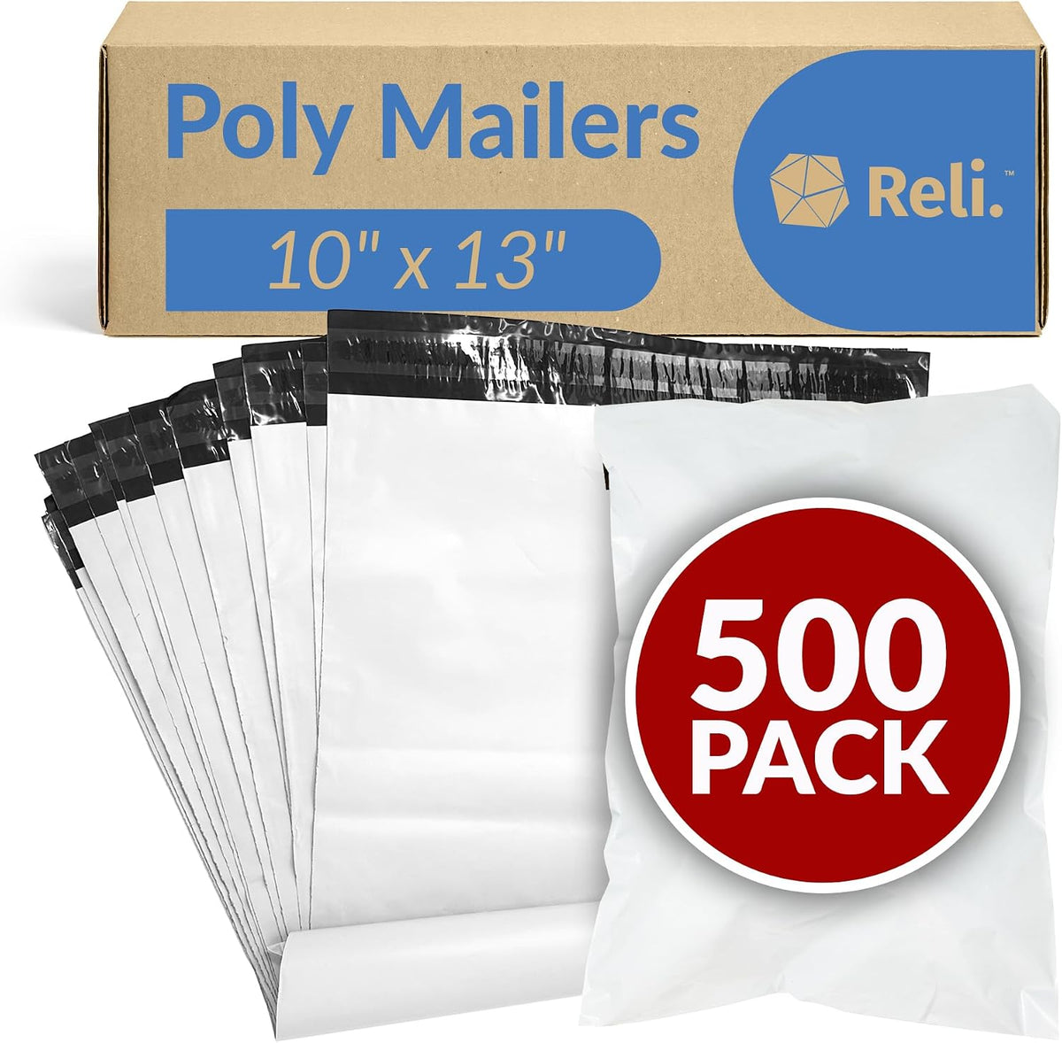 Poly Mailers White 10x13" | 500 Count | White