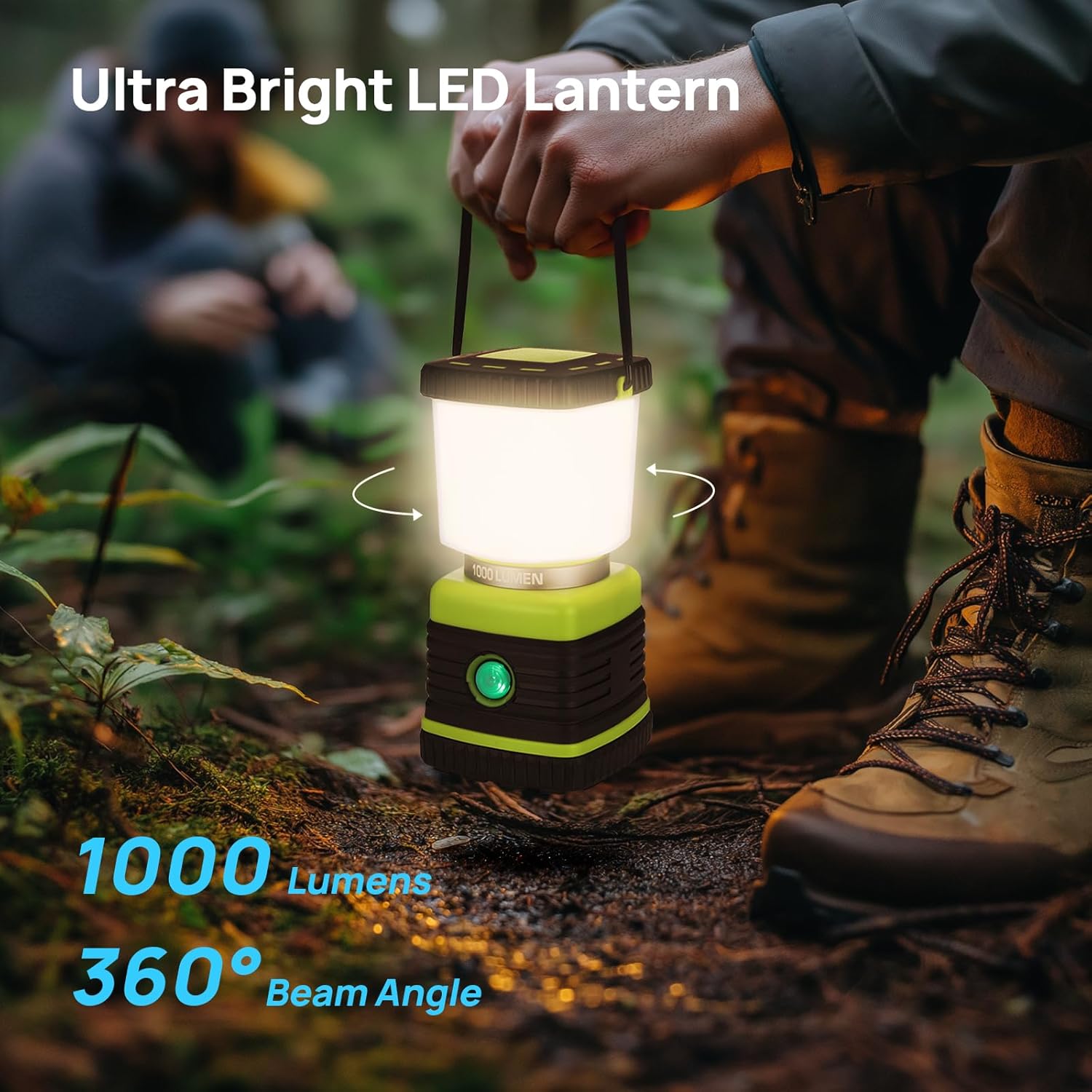 LED Camping Lantern Rechargeable, Consciot Camping Lights, 1000LM, 4 Light Modes, 4400mAh Power Bank, IPX4 Waterproof