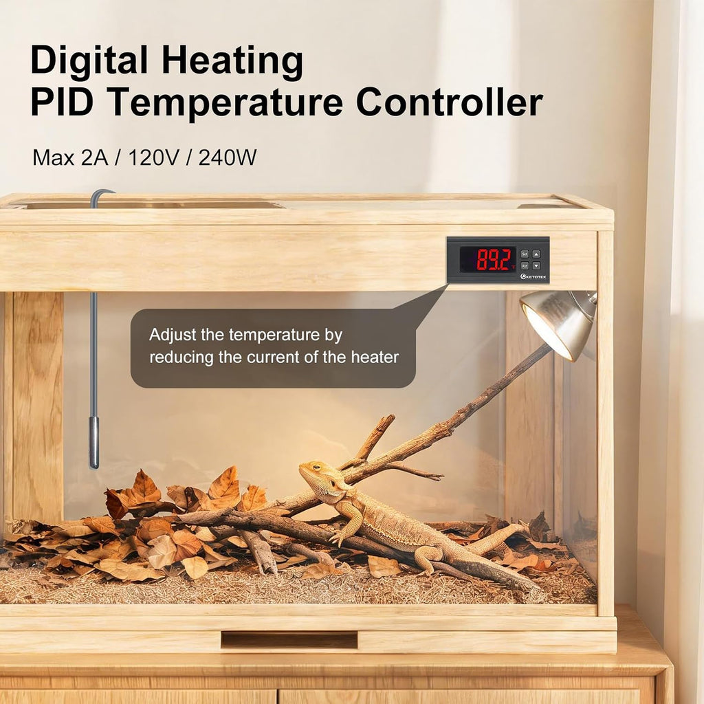 KETOTEK Heating PID Temperature Controller Dimming Thermostat 2A 120V 240W