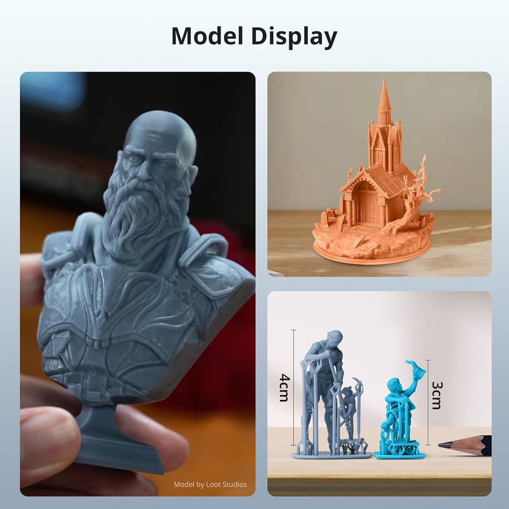 14K 3D Printer Resin, Superior Precision Texture Resin, Model Matte Finish, Lower-Odor, Upgraded Toughness 3D