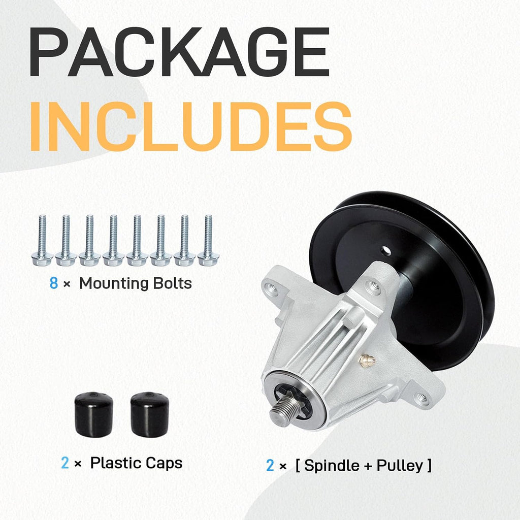 918-06991 618-06991 Spindle Assembly Fit for 42 Inch Deck Craftsman T1100 T1200 T1400 T1800 Huskee LT4200 Troy Bilt TB42 TB2246 Lawn Mower 2 Pack