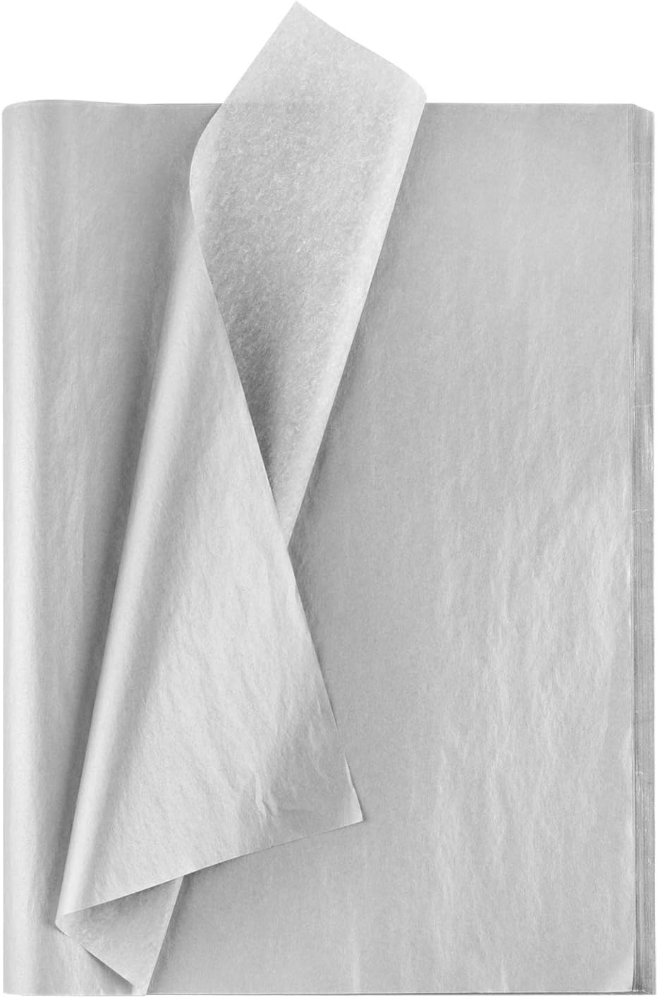 50 Sheets Silver Tissue Paper Bulk 20X14 Inch Metallic Gift Wrap Paper Gift Wrapping Accessory Wrap for Wedding