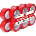 2" x 110 Yards Red Packing Tape, 12 Rolls