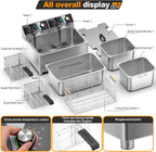 electric turkey fryer Commercial deep fryer with basket 3600W27.4QT with timer26L deepen deep fryer Variable twin