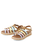 Gladiator Sandals,Pastel Multi,4