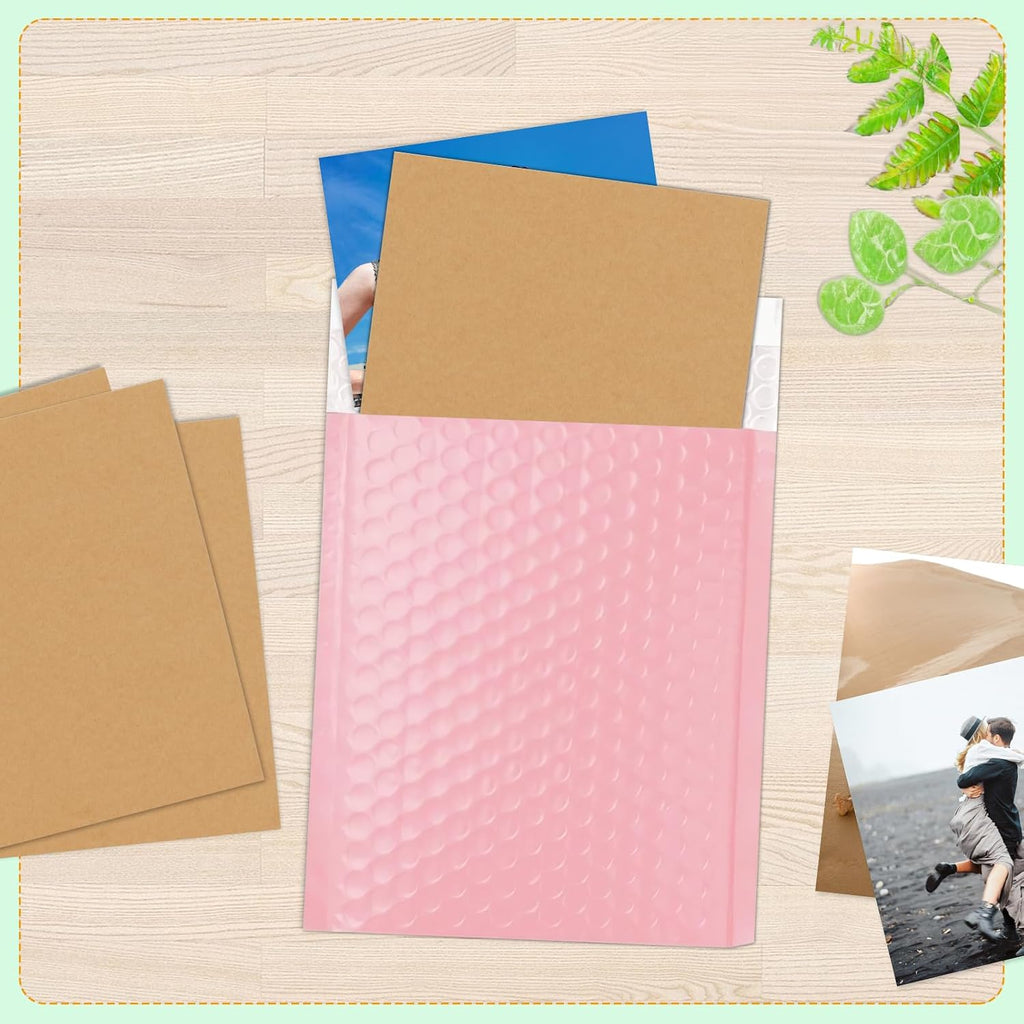 100 Pack 8.5x11 Chipboard Sheets, Kraft Cardboard for Shipping