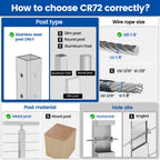 20Pack Cable Railing Level Protector Sleeve for Metal Post CR72