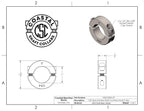 1.00" Bore Diameter - Clamping Two Piece Shaft Collar - 303 Stainless Steel (1 Pack)