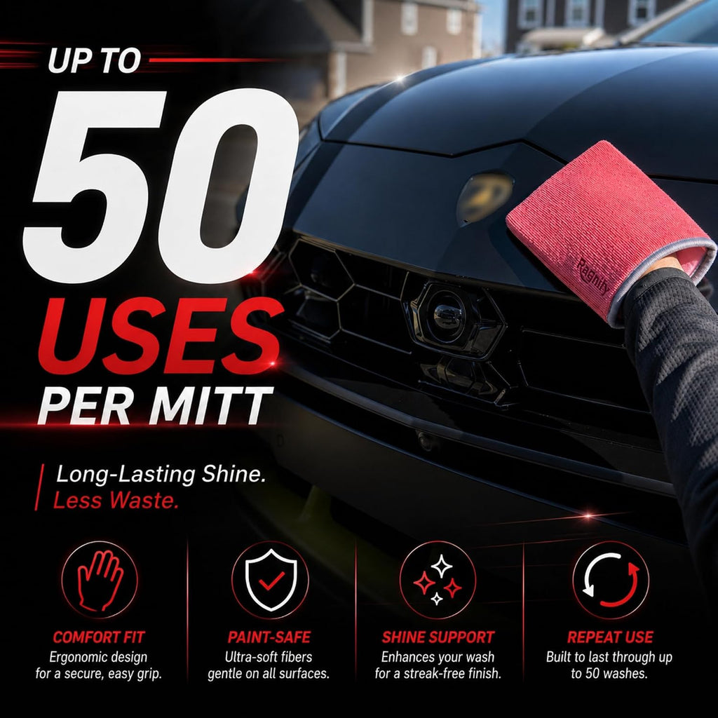 Pack of 2 Clay Mitt Auto Detailing Medium Grade Clay Bar Alternative Mitt for Flawless Removal of Surface Bonded