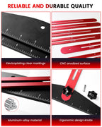 Stair Tread Template Tool, 8" to 60"Jig, Adjustable for Measuring