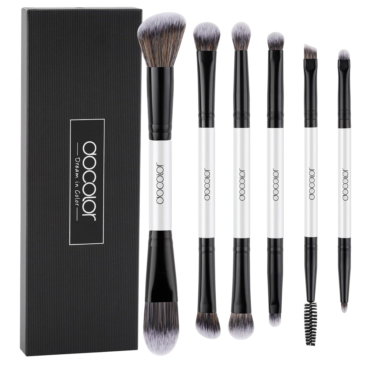 6 Piece Dual-Sided Eyeshadow Brushes - 12 Functions in 1 Set