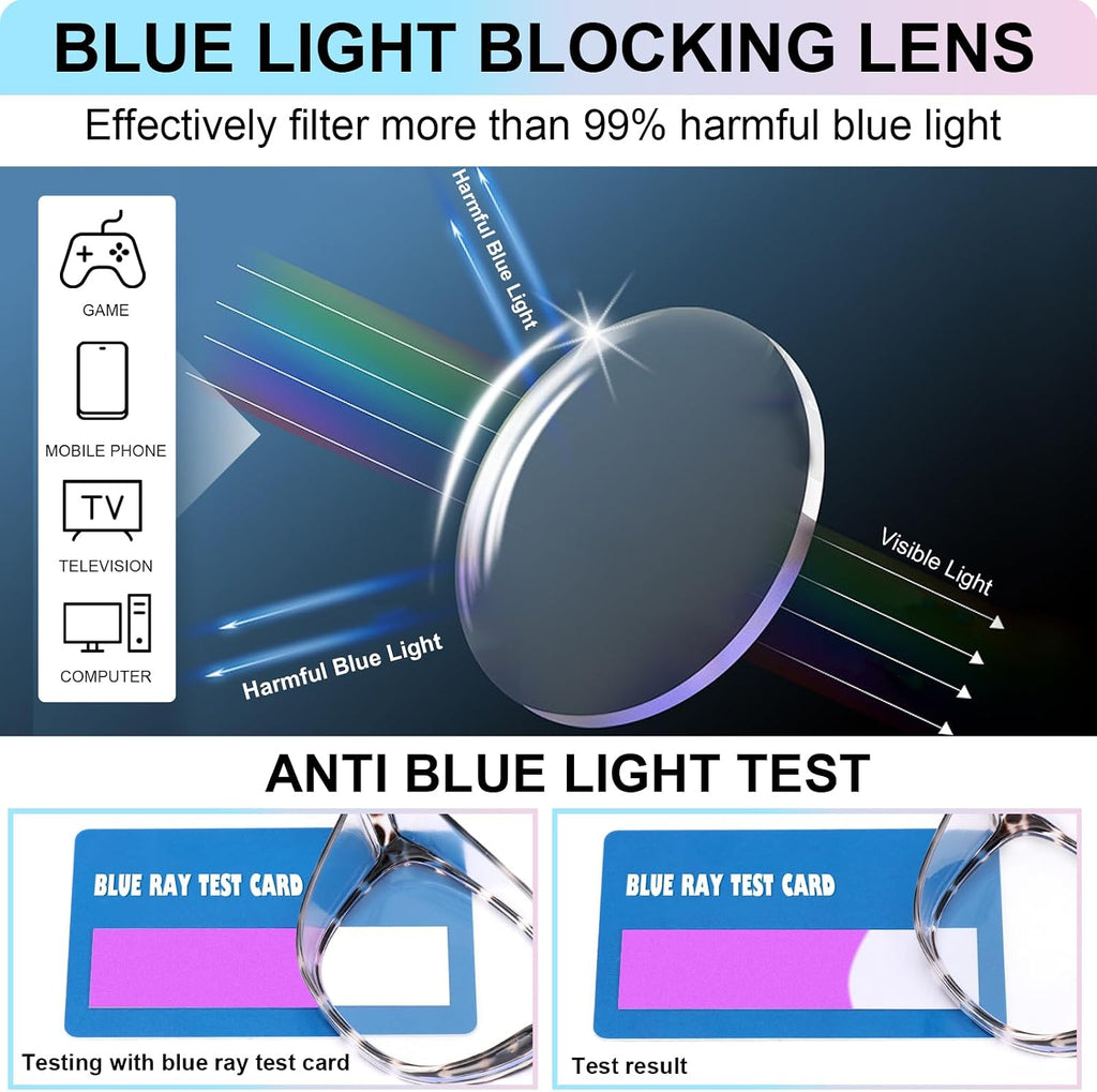 3 Pack Stylish Safety Glasses, ANSI Z87+ Anti Fog Safety Goggles Blue Light Blocking Protective Eyewear for Nurses