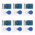 6Pcs RC522 RFID Module Kit RF RC522 Reader IC Card Sensor Module with S50 White Card and Key Ring RFID Sensor Module