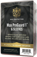 ProGuard 1 Semi Rigid Card Holder Card Saver - 50ct 9 Mil Semi Rigid Sleeves 3 5/16" x 4 7/8" - Grading Submission