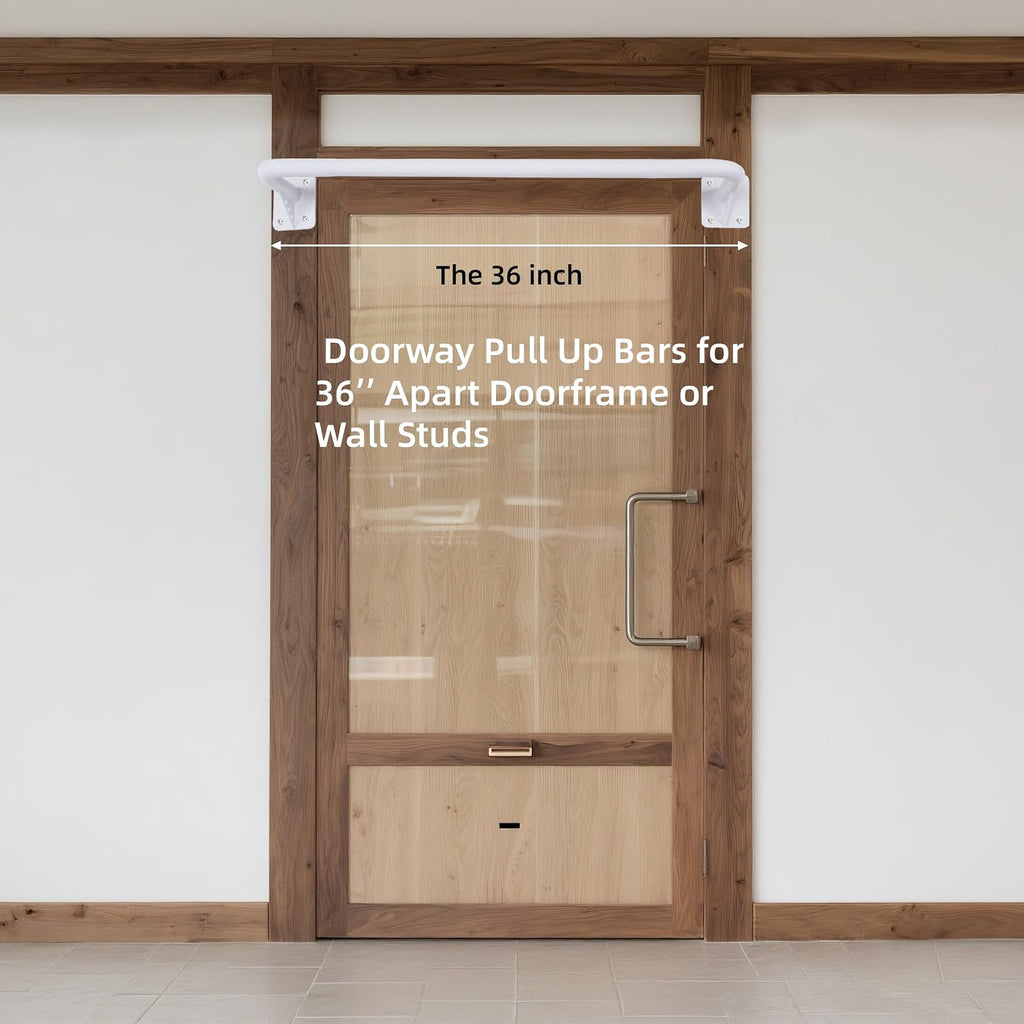 Wall Mounted Doorway Pull Up Bar, Heavy Duty Strength Training Pull-Up Bars for Doorframe, Support Beam or Joist
