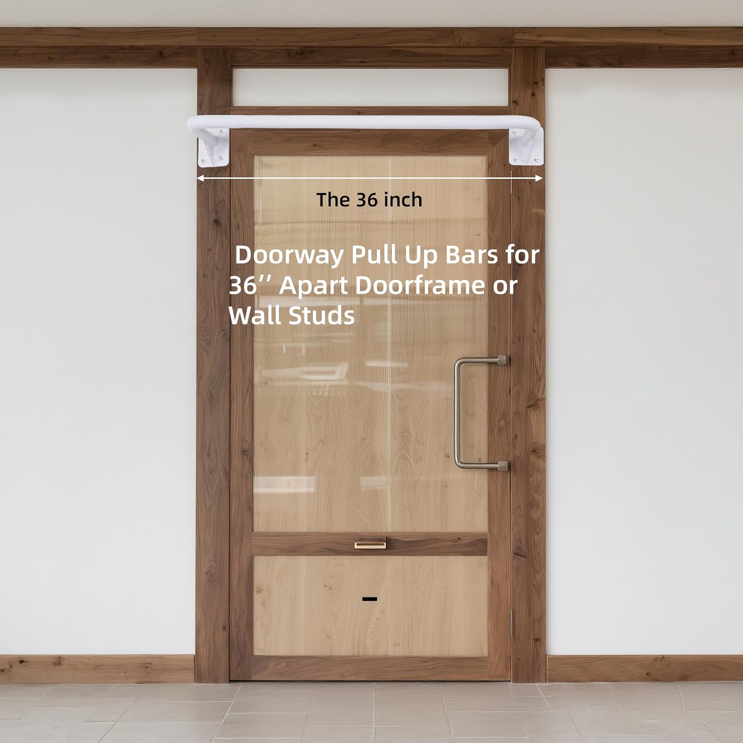 Wall Mounted Doorway Pull Up Bar, Heavy Duty Strength Training Pull-Up Bars for Doorframe, Support Beam or Joist