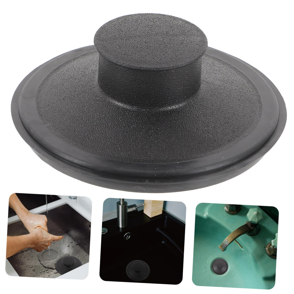 Plastic Drain Stopper Black for Kitchen Sink Garbage Disposal