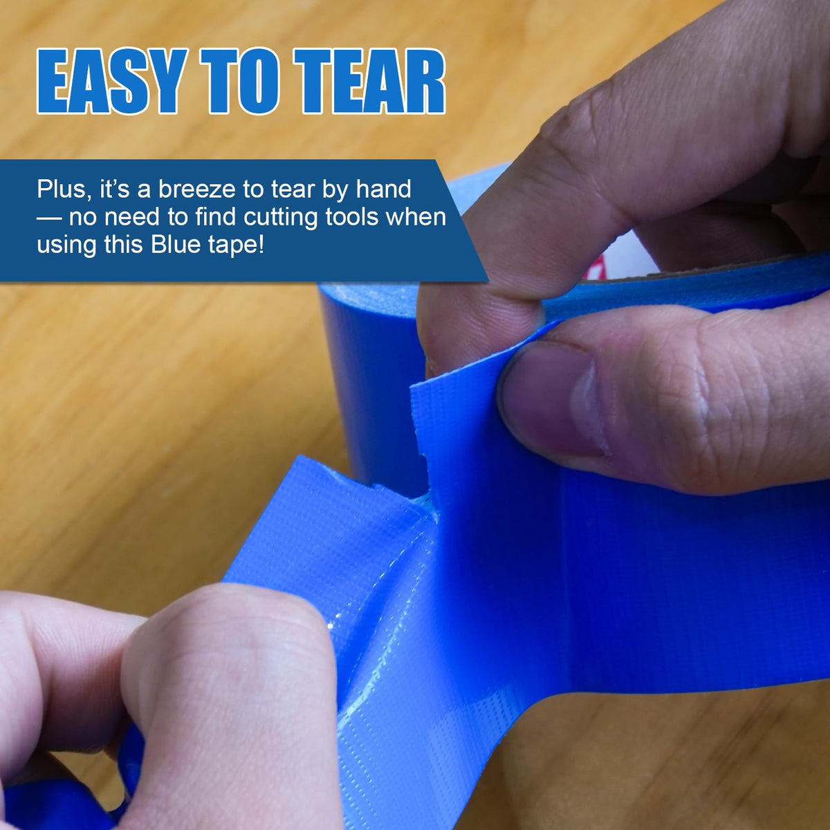 Heavy Duty Blue Duct Tape 2 Inches x 90 Feet, 1 Roll