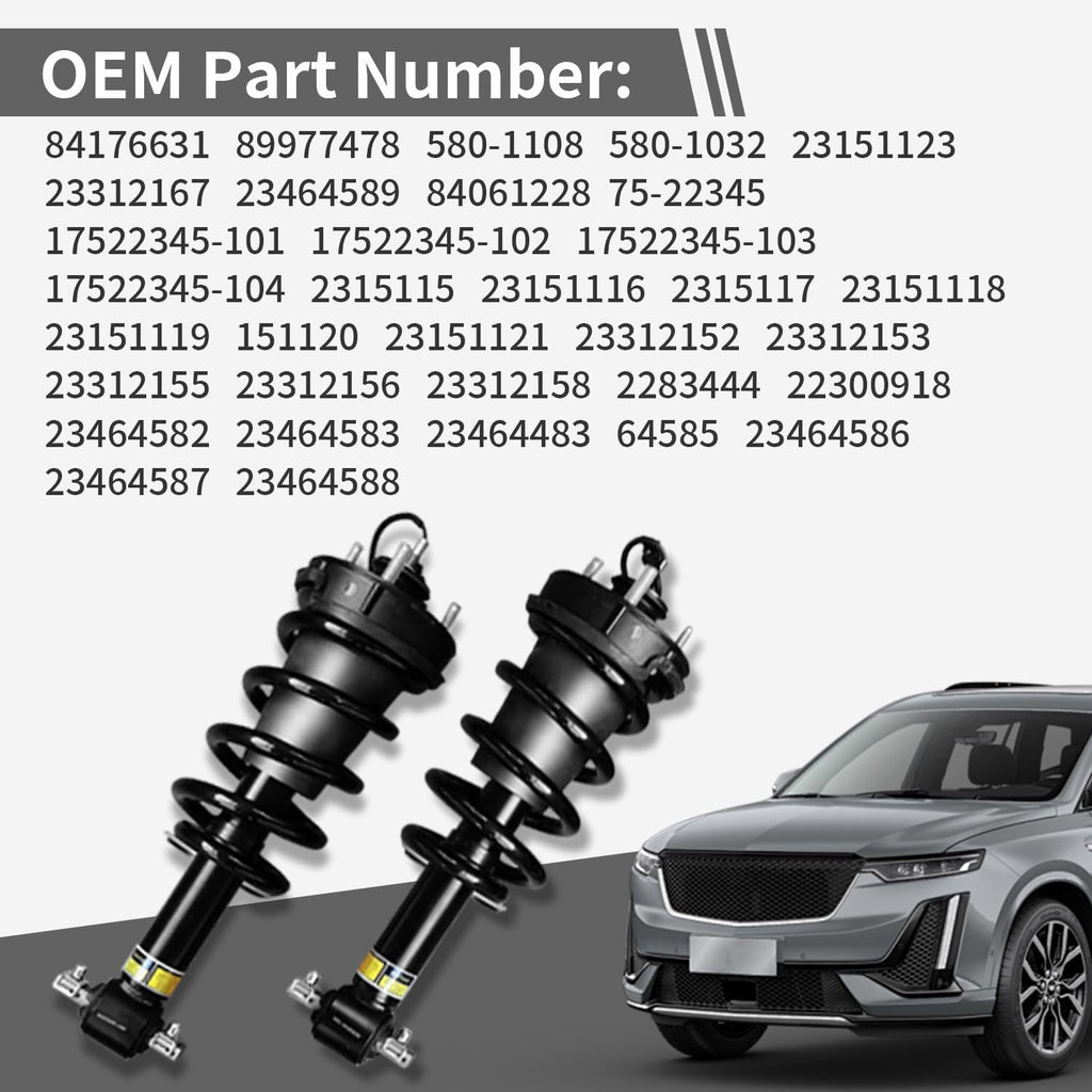 Front Shock Absorbers Struts Assembly Magneride Strut Replacement for 2015 2016 2017 2018 2019 2020 Cadillac Escalade Gmc Yukon Xl Denali Sierra 1500 Chevy Tahoe Suburban Silverado 2 Pack