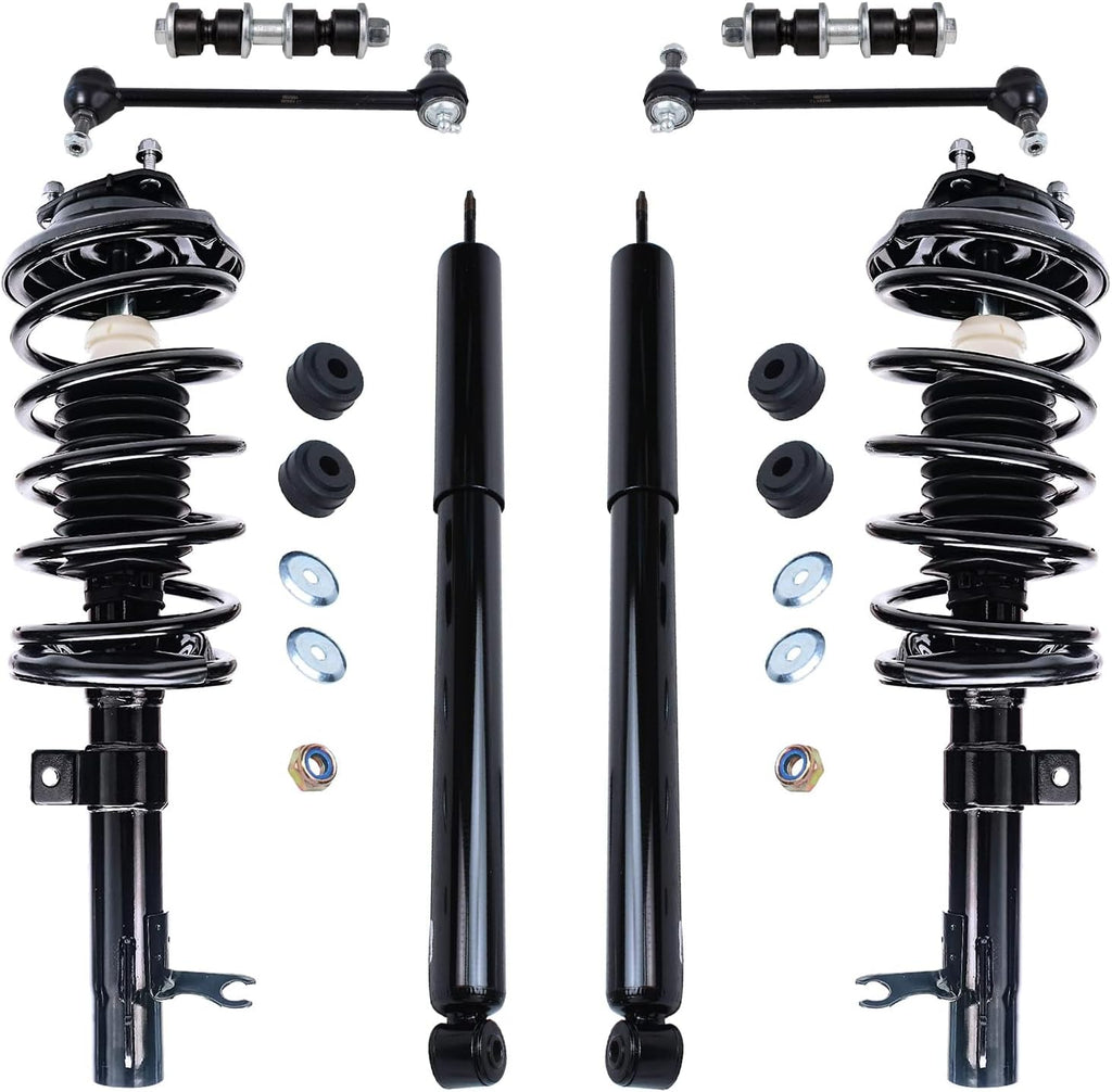 Detroit Axle - 8pc Struts Shock Absorbers Kit for 2001-2005 Ford Focus