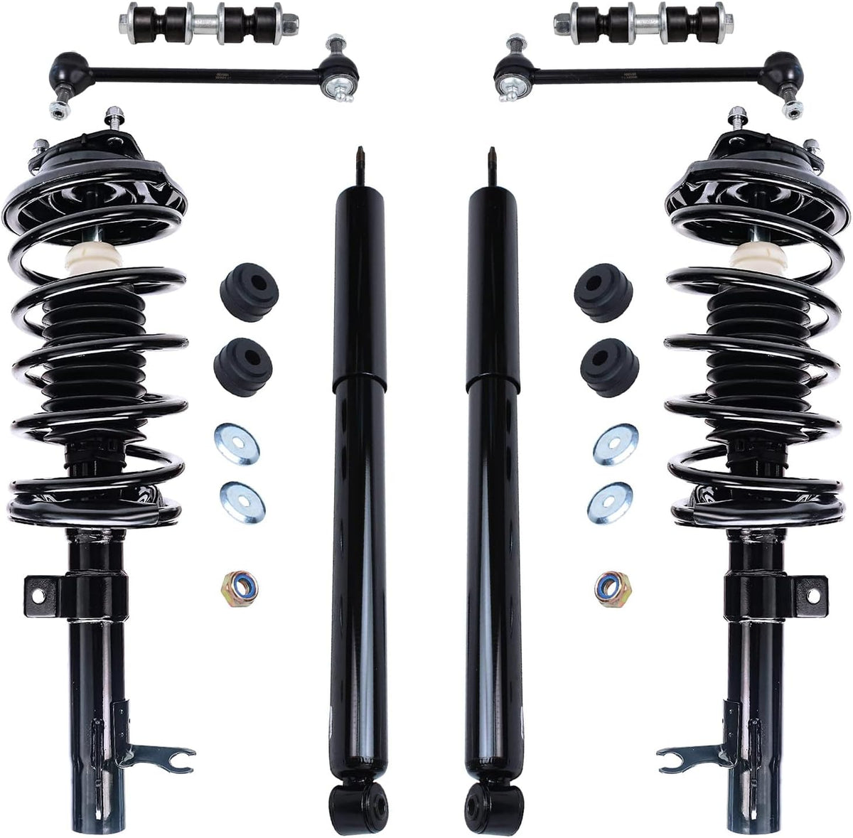 Detroit Axle - 8pc Struts Shock Absorbers Kit for 2001-2005 Ford Focus