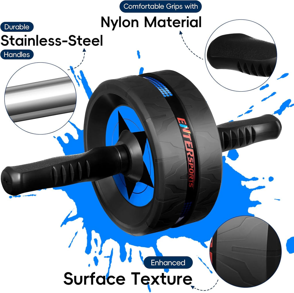Ab Roller Wheel for Abs Workout - Abdominal Exercise Equipment with 2 Knee Pads for Home Gym, Core Strength Training