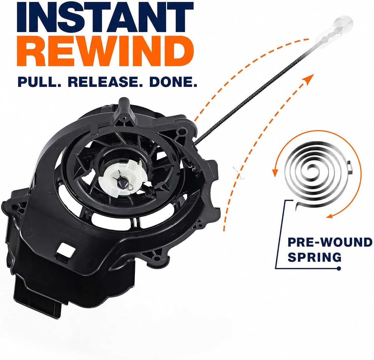 Recoil Starter Compatible with 163cc parts,Toro Recycler 22 Pull Start
