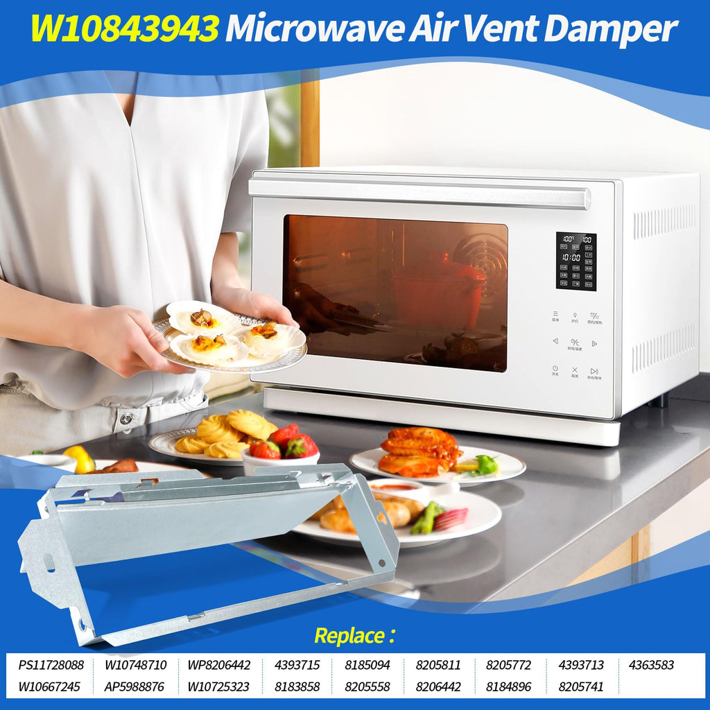 W10843943 Microwave Oven Vent Damper