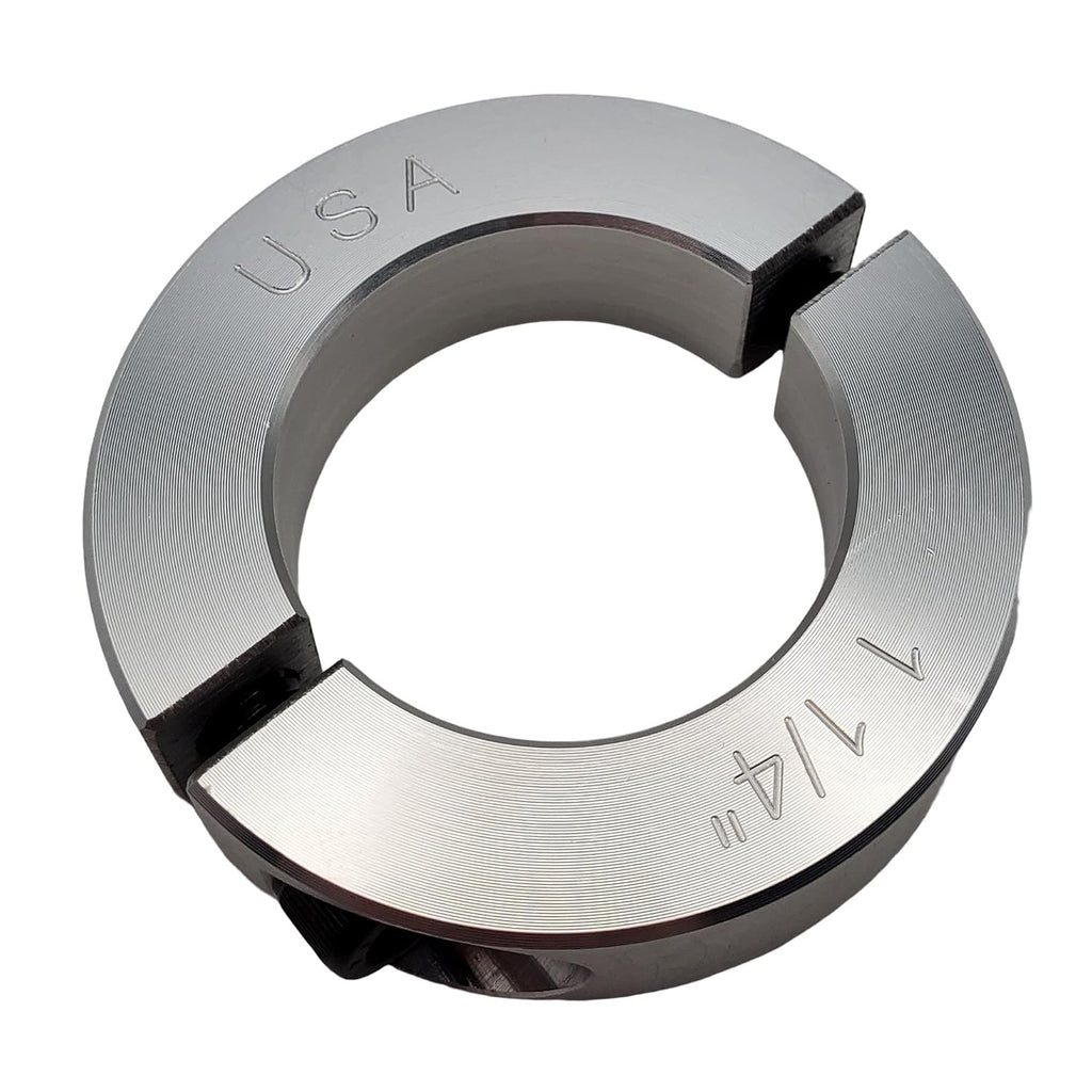 1.25" Bore Diameter - Clamping Two Piece Shaft Collar - 2024 Aluminum (2 Pack)