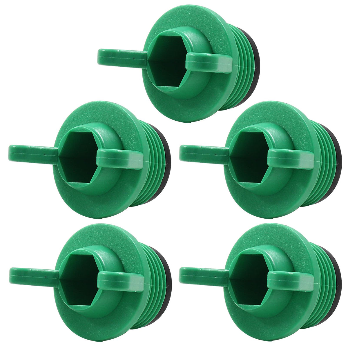 Rierdge 3/4" PT Male Thread PPR Pipe Fitting End Caps, 25mm, Green