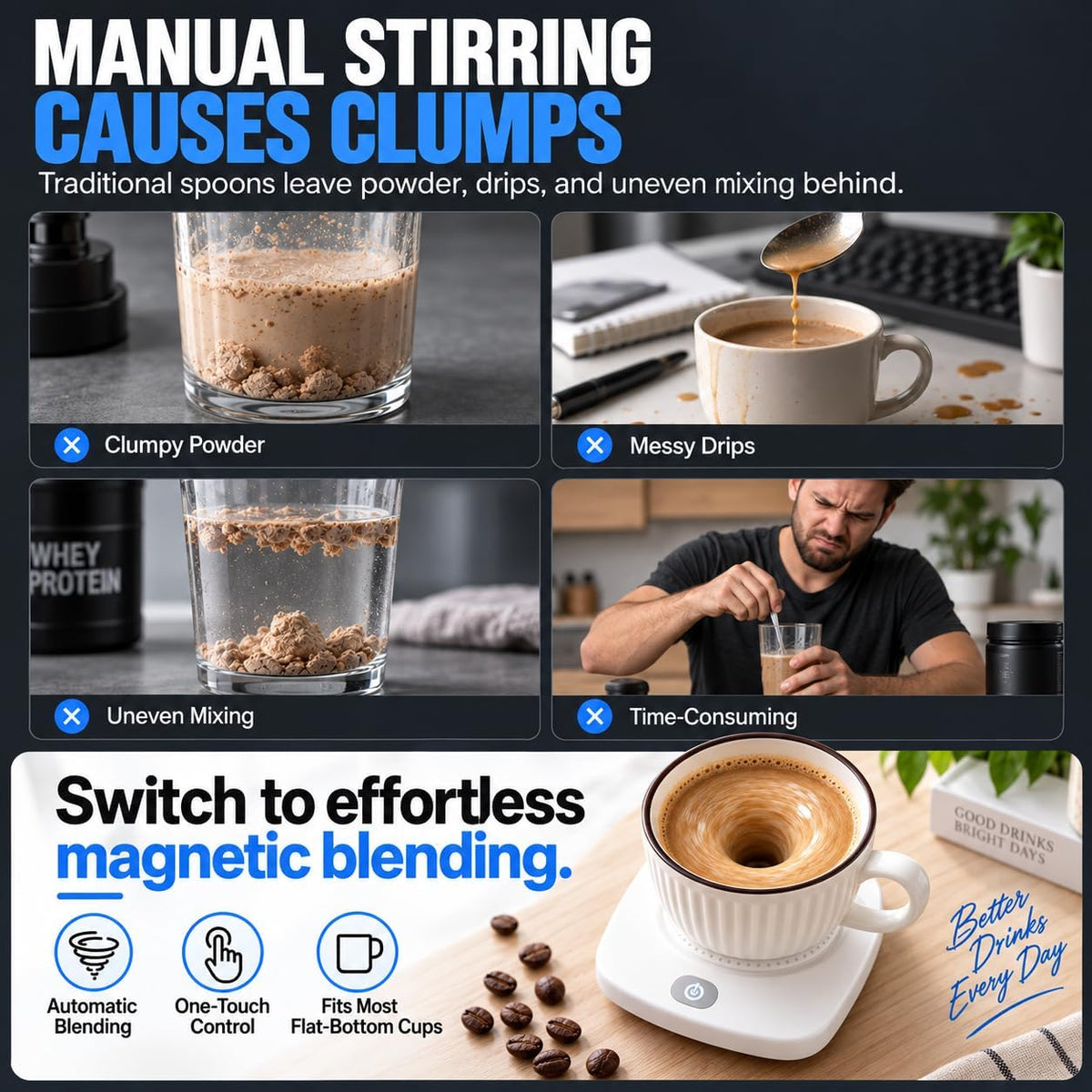 Magnetic Stirring Base, USB Rechargeable Magnetic Levitation Stirring Base