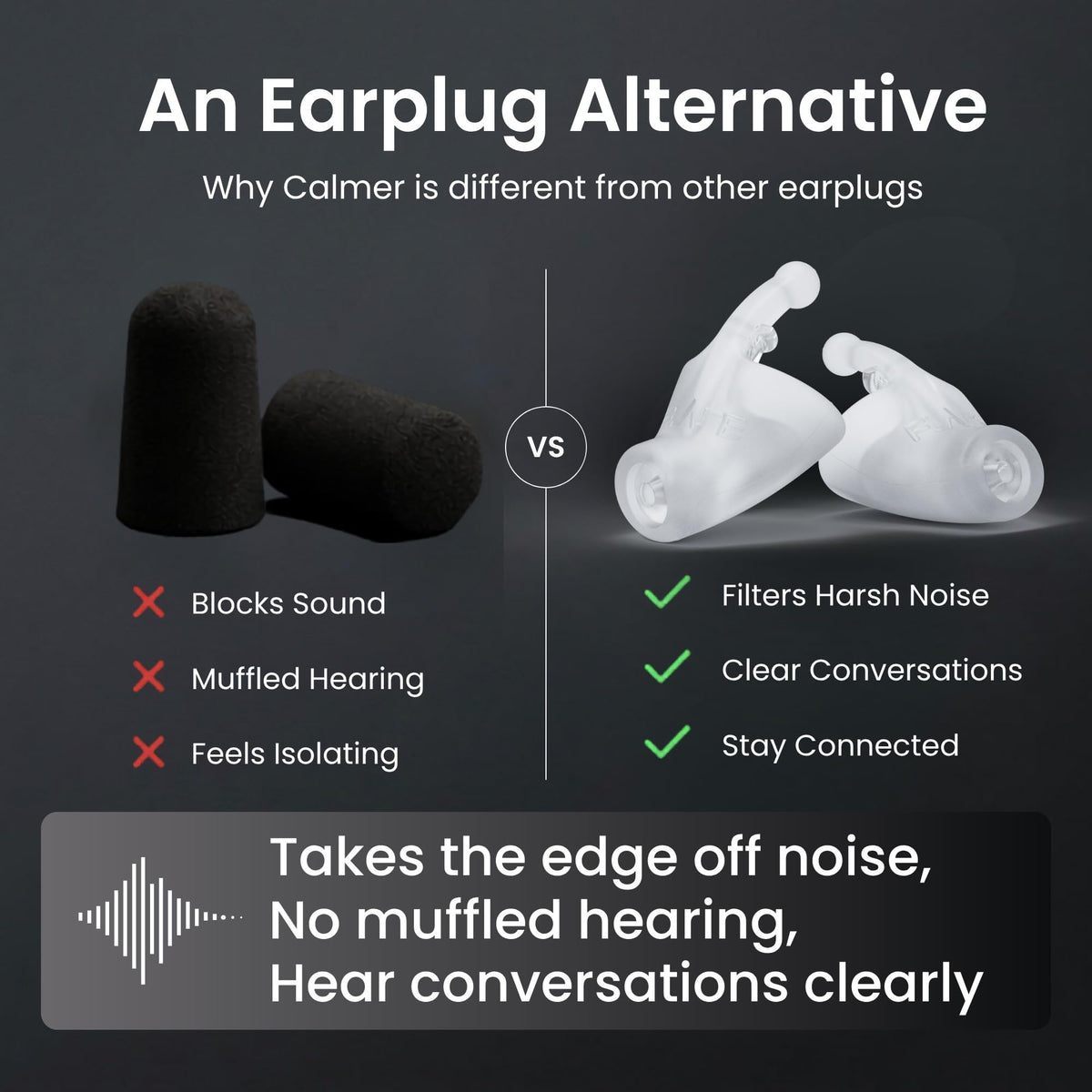 Calmer Extra | Noise Reducing Ear Plugs Alternative