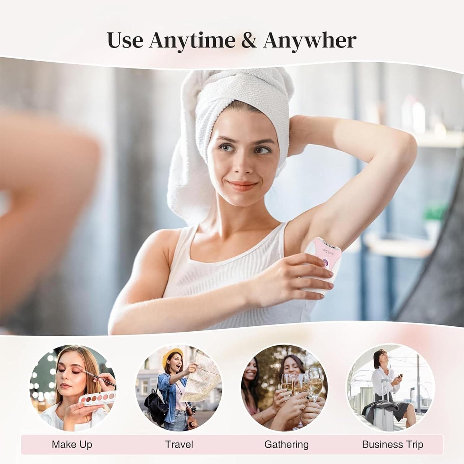 Epilator for Women, Silent Smooth Glide 2-Speed Facial Hair Removal Device, epilators Hair Removal for Women,Cordless