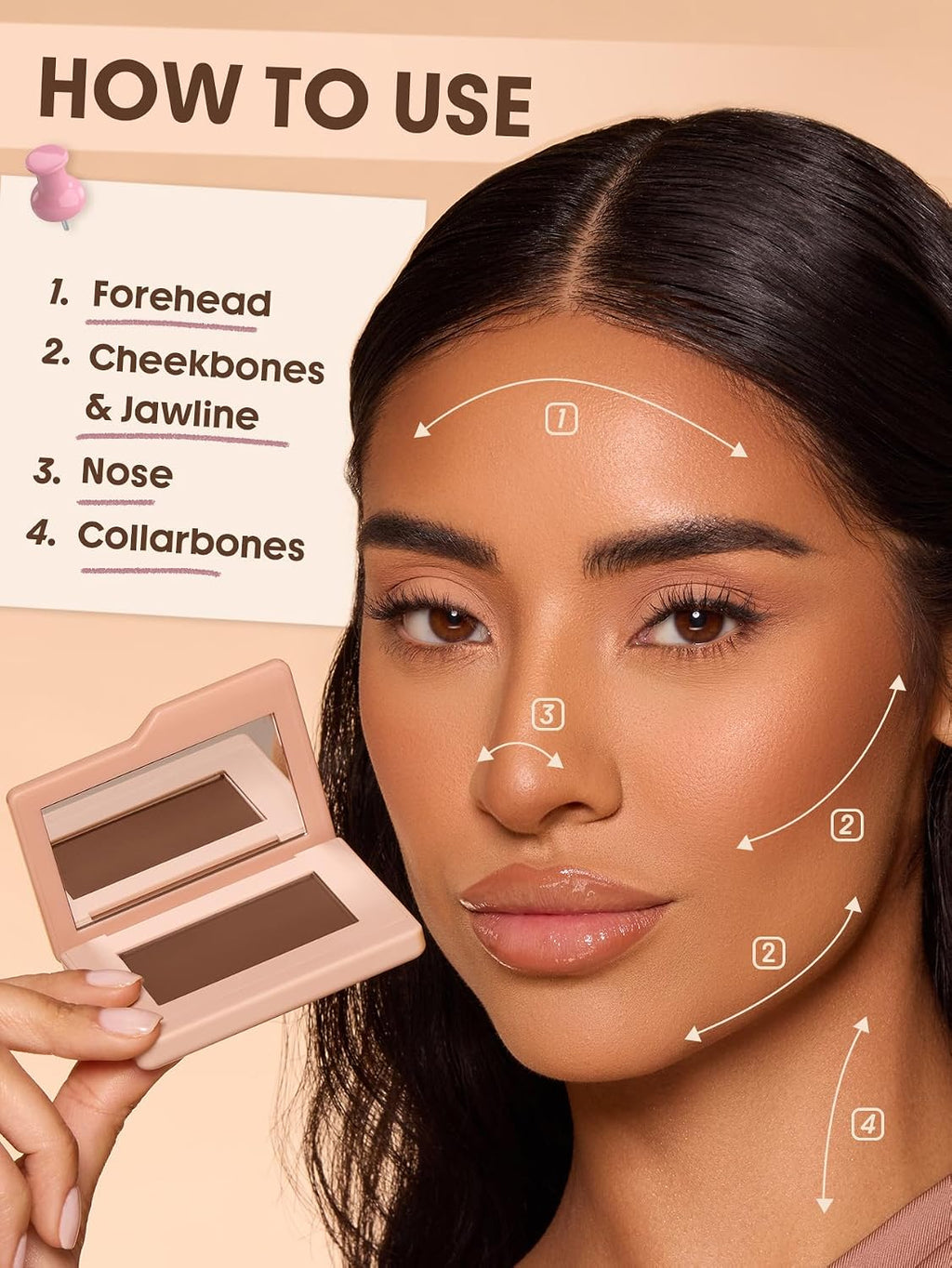 Dream Touch Bronzer Powder Smooth Matte Long-lasting Contour Powder Palette-12 Terracotta