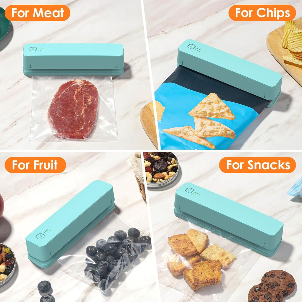 Bag Sealer, 3000mAh Rechargeable Mini Bag Sealer with 6.2" Heating Strip, Heat Seal Portable 3 Adjustable Gears Quick