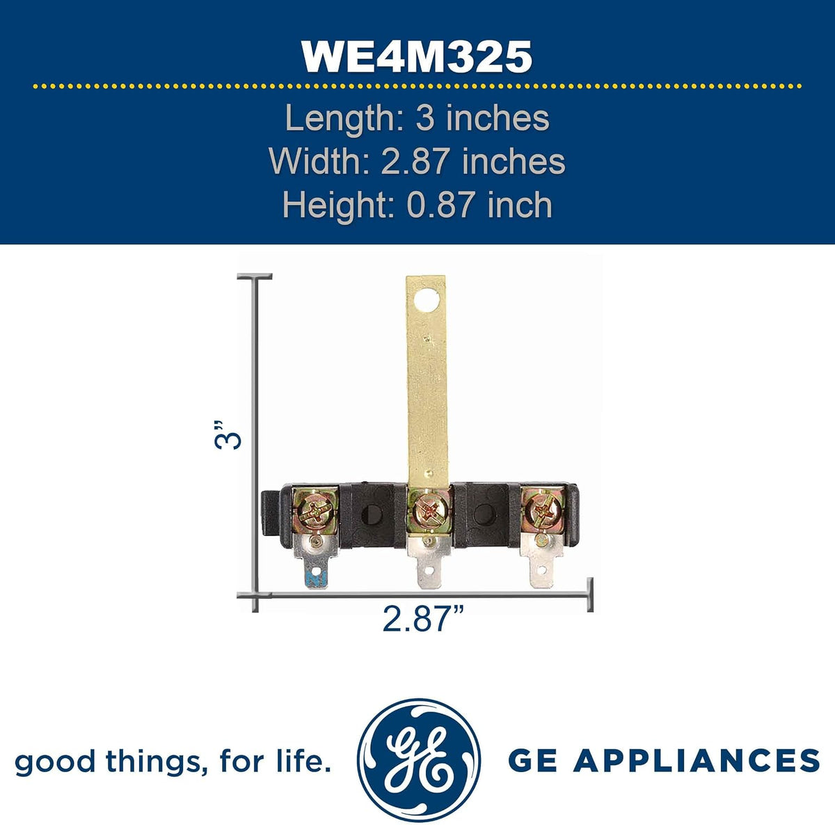 GE WE4M325 Terminal Block and Grounding Strap for