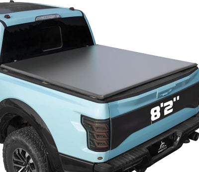 Truck Bed Tonneau Cover Compatible with Ford Super Duty 8.2 ft Long Box, 1999-2026 F250 F-250 F350 F-350, Soft Roll Up Style