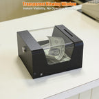 Steel Locking Tip Box - Heavy Duty Secure Tip Jar with Combination Cable Lock - Use for Collecting Donation