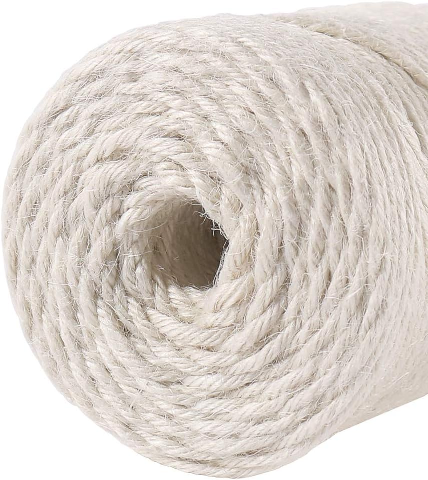328ft 3mm Jute Twine Thick Creamy for Crafting Gardening