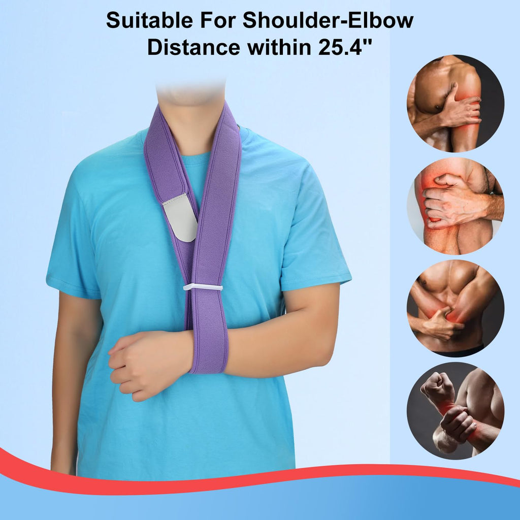 Arm Sling, Adjustable Collar and Cuff Sling, Lightweight Simple Shoulder Immobilizer Arm Elbow Support Strap for Men