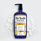Body Wash with Pure Epsom Salt, with Prebiotic Lemon Balm & Sage, 24 fl oz (Pack of 4)