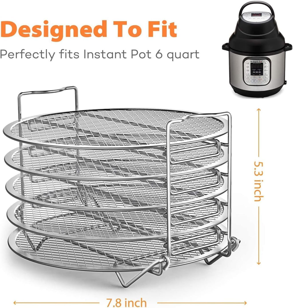 Dehydrator Rack Compatible with Instant Pot Air Fryer Crisp Lid 6Qt
