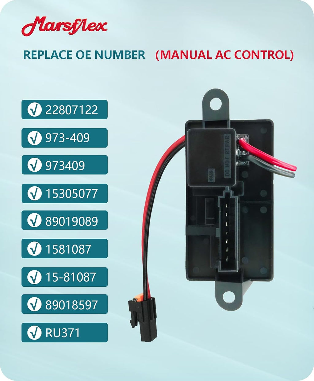 Marsflex Blower Motor Resistor Fit for 1999-2006 Chevy Silverado Suburban