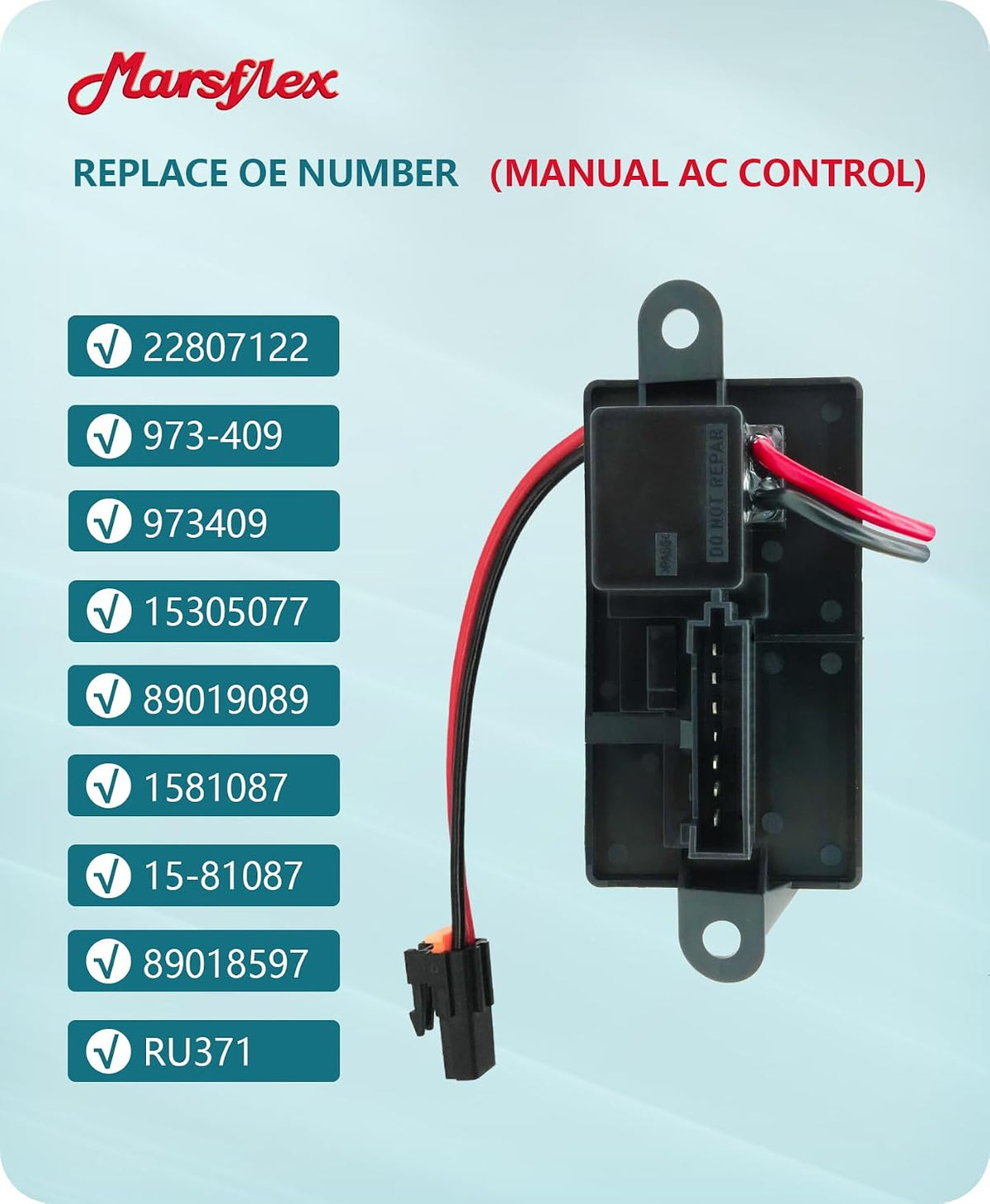Marsflex Blower Motor Resistor Fit for 1999-2006 Chevy Silverado Suburban