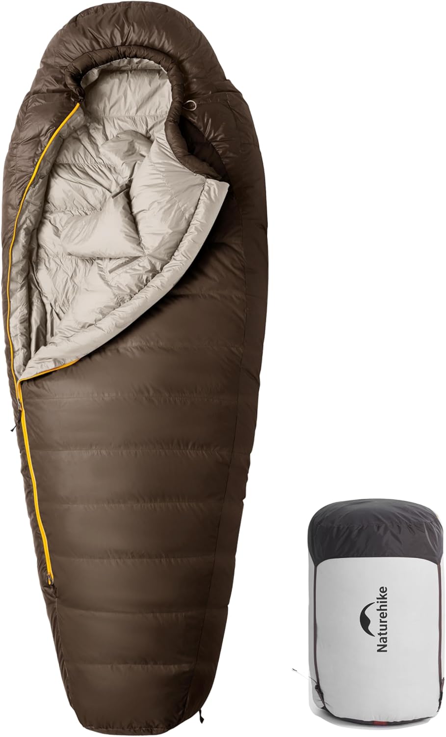 0 Degree RDS Down Mummy Sleeping Bag for Adults, 650 Fill Power, Cold Weather Backpacking Sleeping Bag for Camping