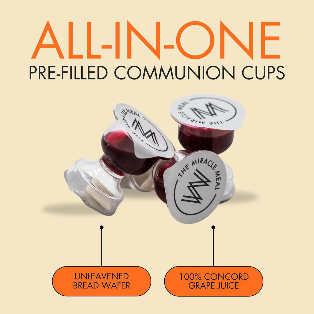 Miracle Meal Chalice Communion Cup & Wafer Set, Travel Pack of 25-Cups