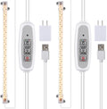 One Strip Growing Lamp 2-Pack, Full Spectrum LED Grow Light Strips for Indoor Plants with Auto ON/Off Timer & 4
