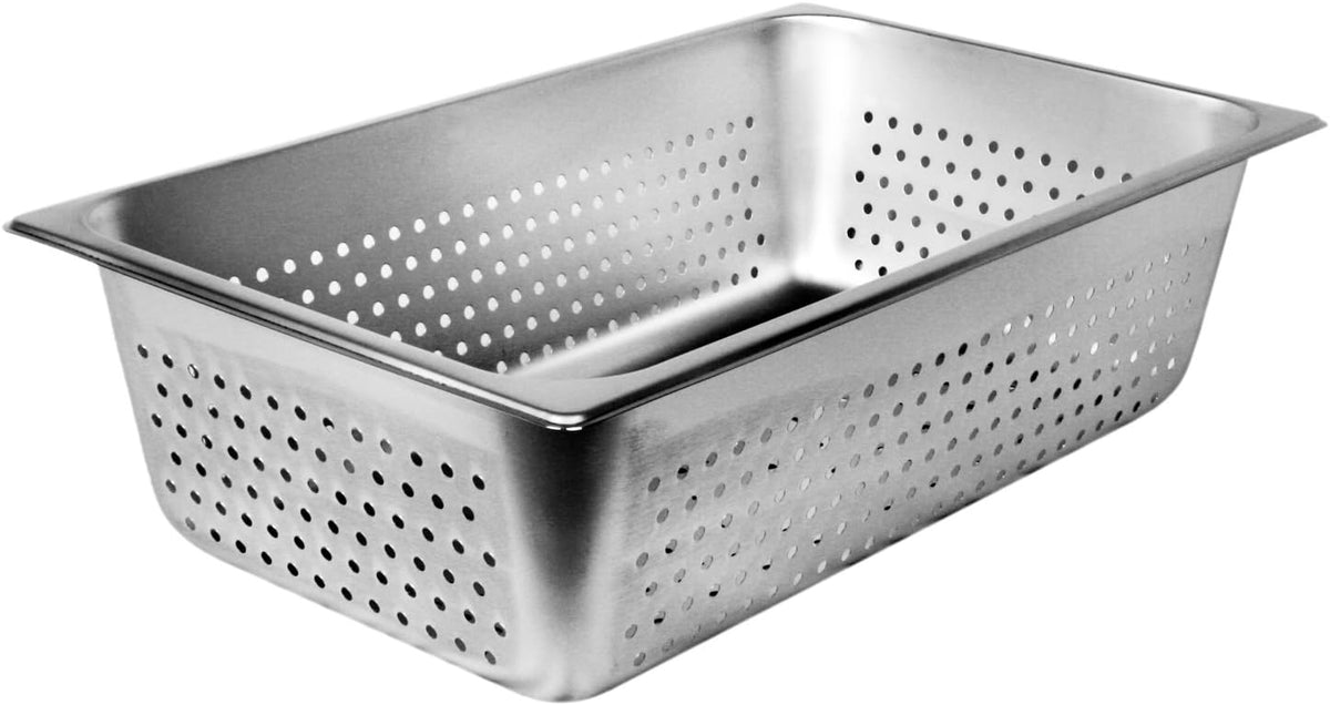 full size 6" deep perforated 24 gauge steam pans, comes in each