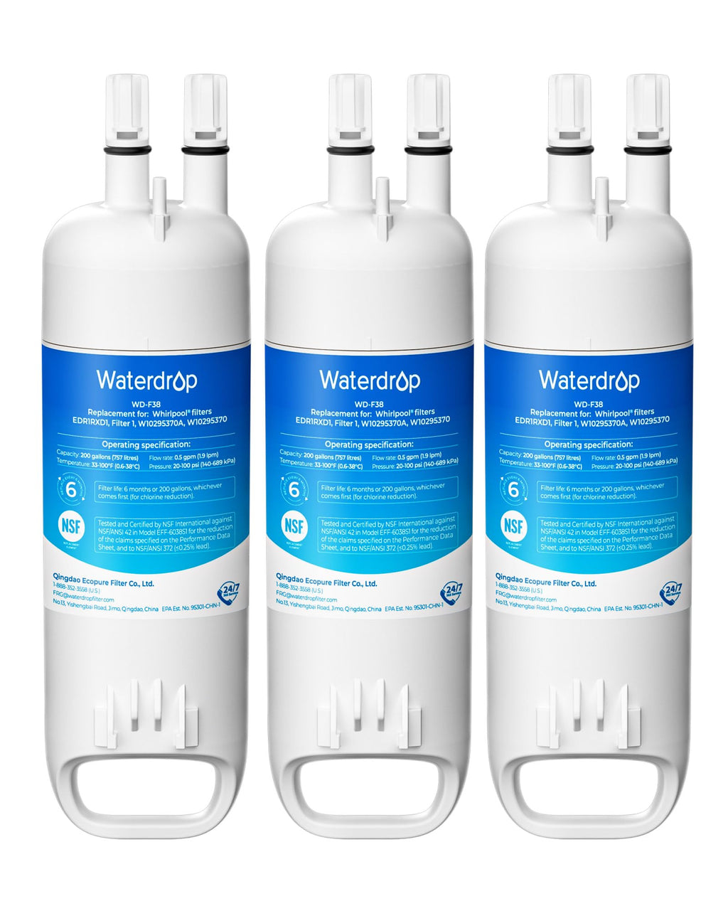EDR1RXD1 Water Filter Replacement for Everydrop Filter 1, 3 Pack